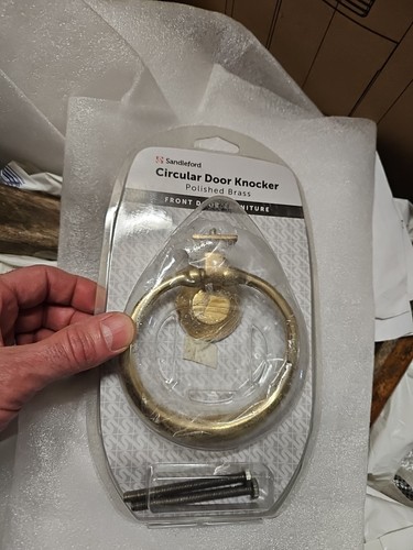 Brass door knocker - brass, large