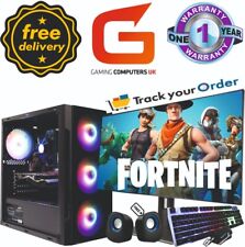 Gaming PC Bundle Core i5 16GB 120GB+500GB GT710 Win10 Computer Monitor 22"