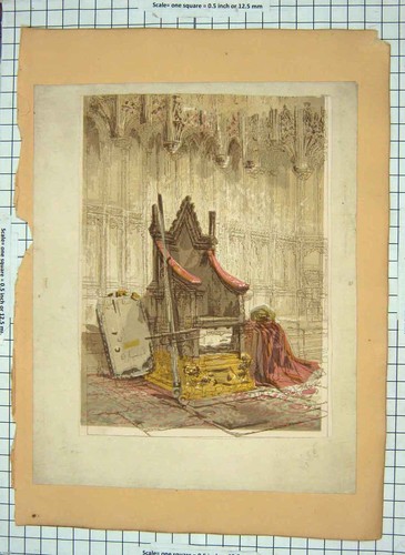 Original old antique - old, print