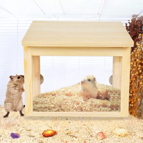 Hamster wood house cage - wood,
