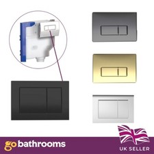 Dual ABS Flush Plate For Wall Hung Toilet Cistern Chrome Black Gold Gun Metal