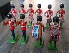 Britains Toy Soldiers Side drummers, Simbals And Bass Drummers