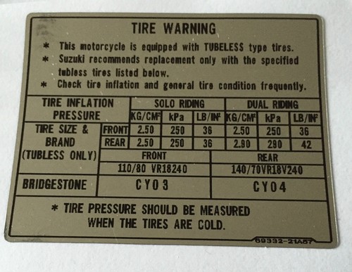 Suzuki gsxr750f gsxr750g - gsxr750f, tyre