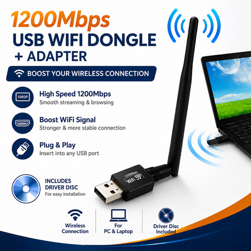 Usb wifi adapter - adapter, 1200mbps