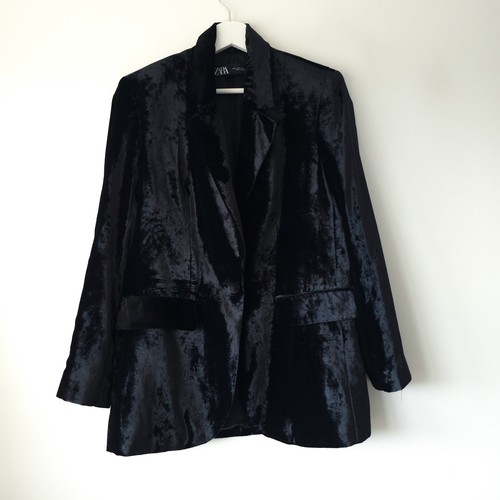 Zara crushed velvet black - crushed,