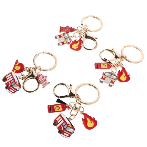 4pcs fire key ring - metal,