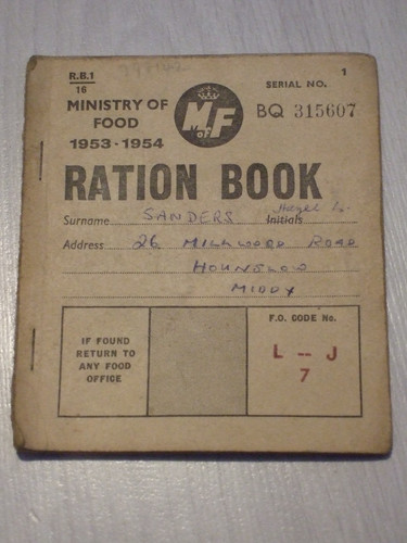 Ministry food ration book - ministry,