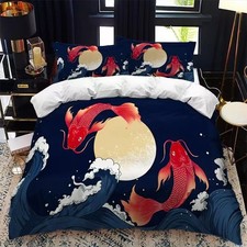 Japanese Ukiyoe Culture Style Duvet Cover Set 2/3 Pcs Bedding Set Pillowcase