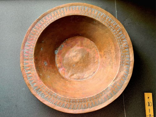 Antique copper bowl - copper,