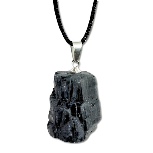Black tourmaline necklace - black,