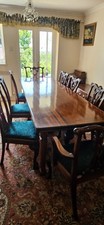 Elegant  big  MAHOGANY dining table and 8 matching chairs 