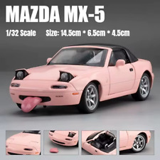 1/32 Mazda MX-5 Miniature Diecast Miata Roadster Toy Car Model Sound Light Doors