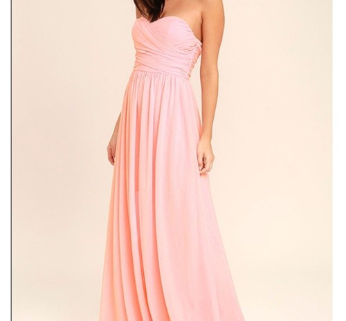 Lulus slow dance peach chiffon - lulus,