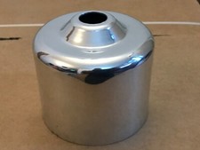 VANDEN PLAS 4L R, 4LR POLISHED CARBURETTOR DASH POT DECORATIVE COVERS X2