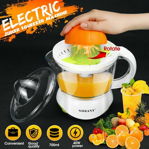 Electric fruit juicer - fruit, press