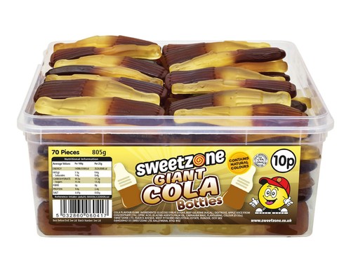 Giant cola bottles 800g tub - giant,