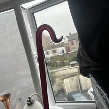 Antique 32” Red Glass Walking Stick