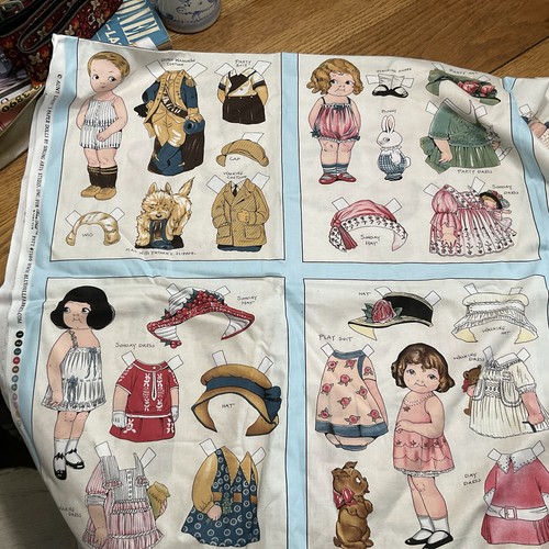 Aunt lindys paper dolls fabric - aunt,