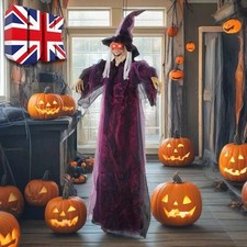 Halloween Life Size Talking Witch Animated Spooky Animatronic Witch Scary Decor