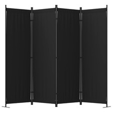 Room Divider, 4 Panel Folding Privacy Screen, 88” Portable Separating with 3