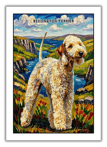 Bedlington terrier vibrant - bedlington,