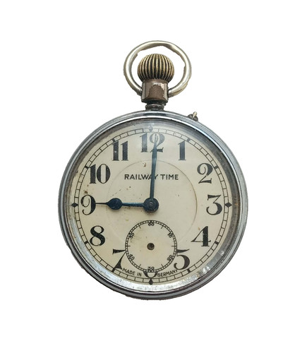 Vintage railway time german - 'railway,
