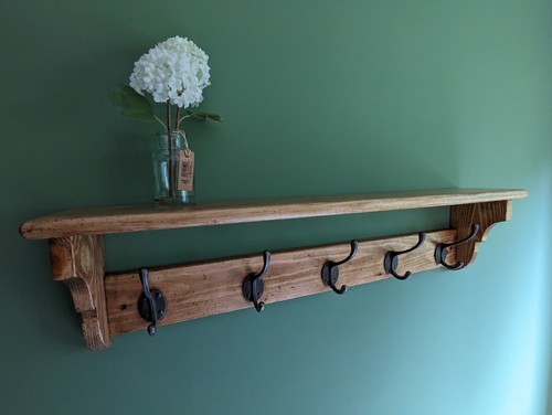Hand made coat rack - rack, shelf