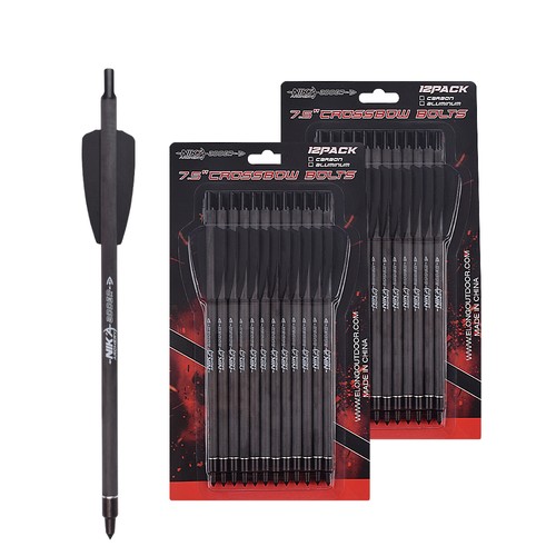 24pcs 5in archery - 7.5in, carbon