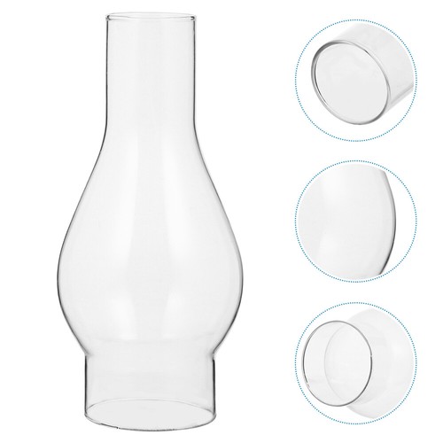 Clear glass chimney - lamp, shade