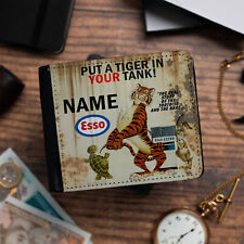 Personalised Mens Wallet ESSO Tiger Bi Fold Card Holder Garage Dad Gift OCW12