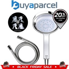 Mira Showers 360m 135mm Chrome Shower Head 4 Mode Spray Flipstream + 1.25m Hose