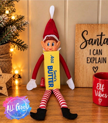 Printed christmas elf shelf - printed,