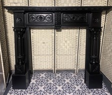 Hand Carved , Fire Surround,  Solid  Wood  ,🚚. DELIVERY £20 / £60 Most Uk