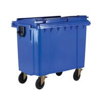 Wheelie bin with - lid, 1100