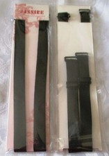 Bra Straps Replacement Adjustable Detachable Metal Hook - 1 Pair  - BLACK