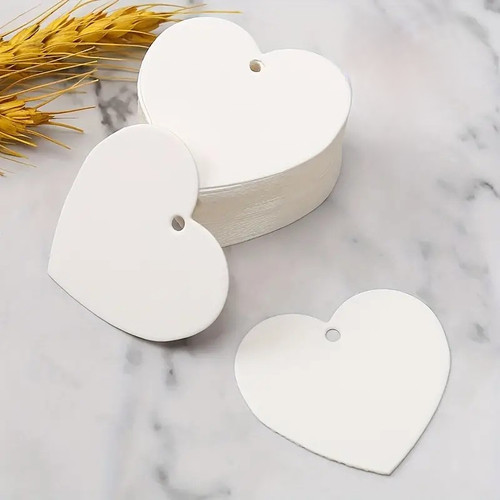 Heart tags kraft valentine - tags,