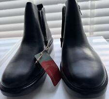 HEAVENLY FEET ‘SENTA’ VEGAN FRIENDLY MIDNIGHT BLUE ANKLE BOOTS. SIZE 6 (39)