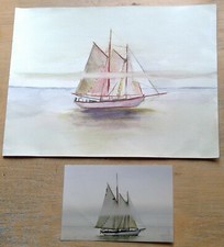 watercolor on paper of the