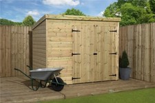 Empire 4000 Pent Garden Shed 8X4 7X5 8X8 PRESSURE TREATED T&G SHIPLAP PENT SHED