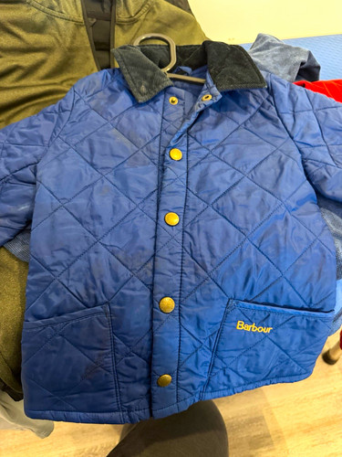 Barbour kids blue quilted - barbour,