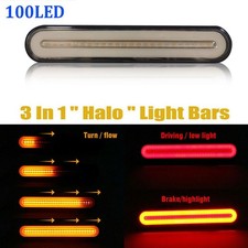 RV Trailer Truck Stop Flowing Turn Signal Brake Rear Tail Light Bar DRL Lighting