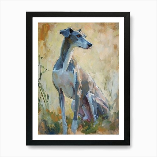 Greyhound acrylic painting - greyhound,