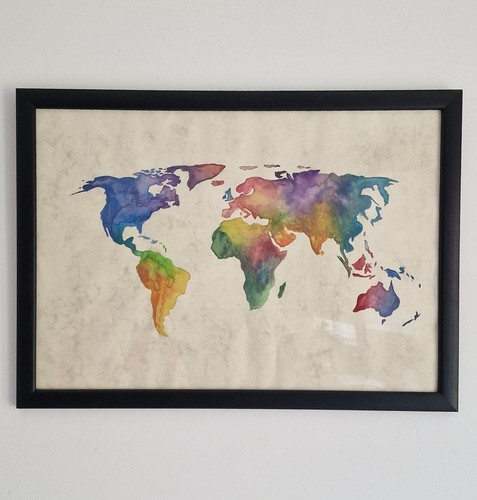 Stunning watercolour world map - stunning,