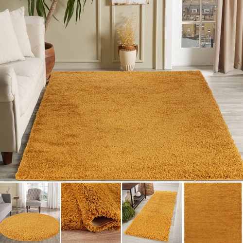 Shaggy rug mustard yellow gold - yellow,