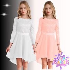 KIDS FLOWER GIRLS DRESS SEQUIN Wedding Bridesmaid Dresses Pageant Gown Dance