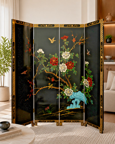 Black lacquered panel - black, 4