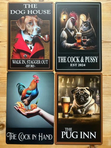 Retro metal signs - 4,