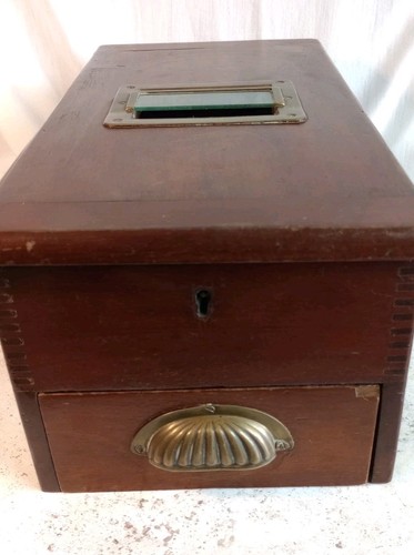 Antique victorian wooden cash - antique,