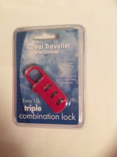 Red triple combination lock - red,