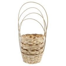 4pcs Bamboo Weaving Picnic Basket Practical Flower Holder Home Storage Basket